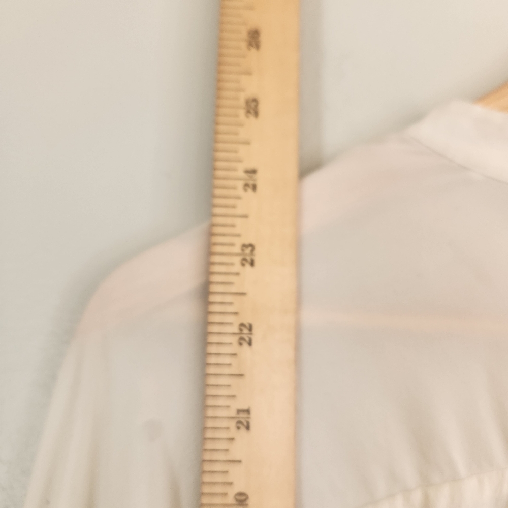 MASSIMO DUTTI Women's Blouse Small Cream 100% Mulberry Silk Quiet Luxury Top - Picture 9 of 13